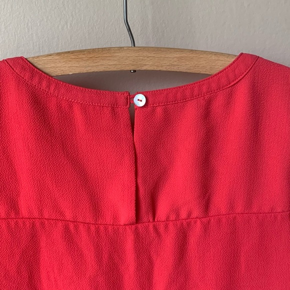 Anthro Meadow Rue pom hem crochet front top - Picture 7 of 8